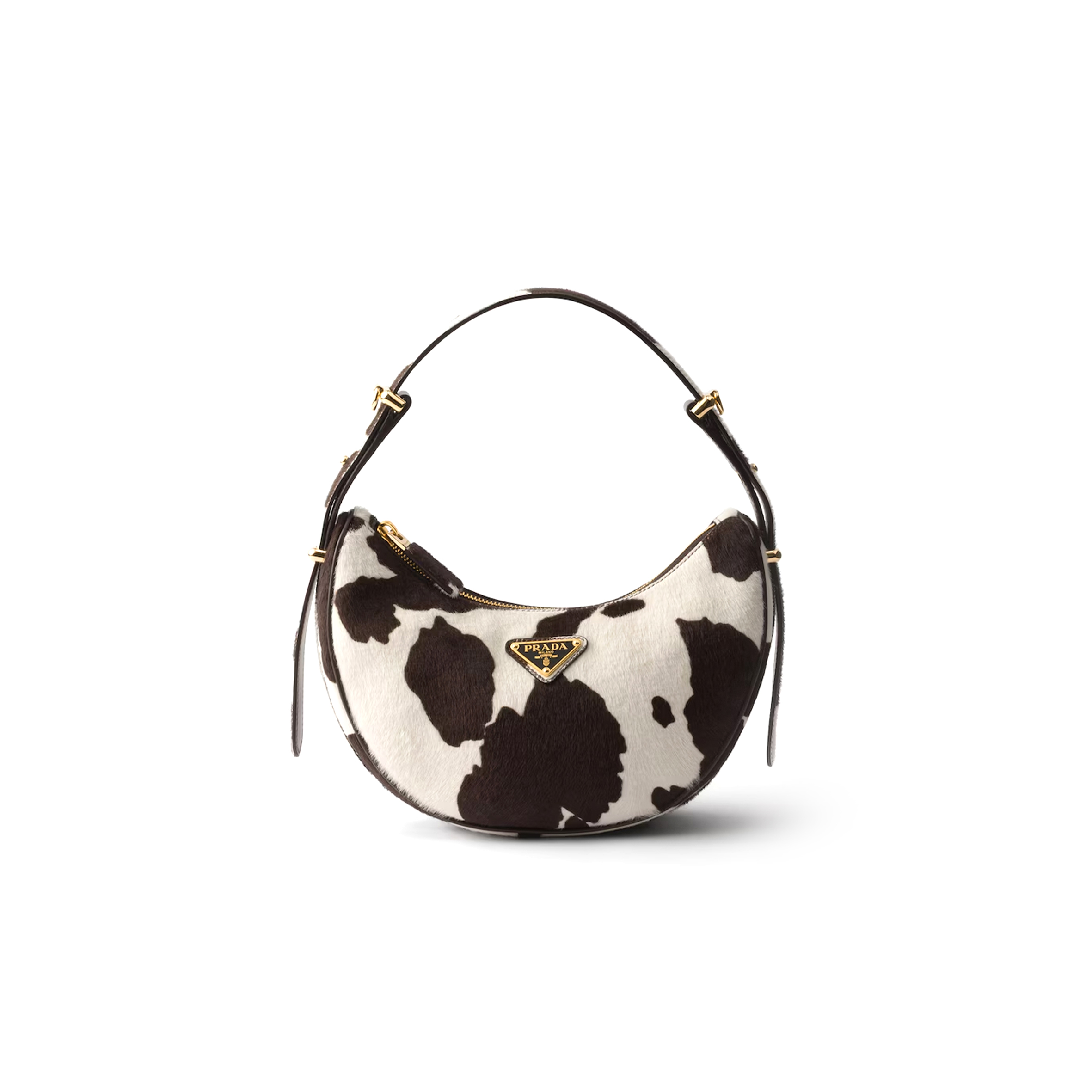 PRADA ARQUÉ PRINTED LEATHER MINI SHOULDER BAG 1BC194 (22.5*18.5*6cm)